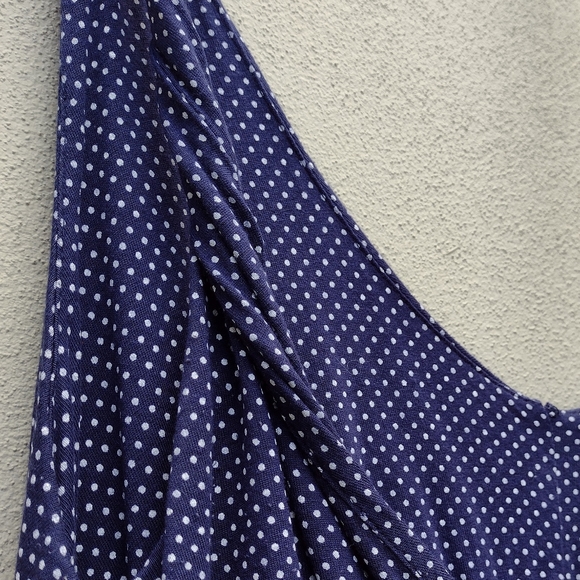 Gap Navy Polka Dotted Dress with Straps in Size Large - Picture 5 of 9